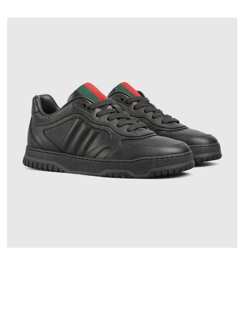 Gucci Re-Web Low Top Sneaker Black Leather (SKU 786186) 10/US 10.5